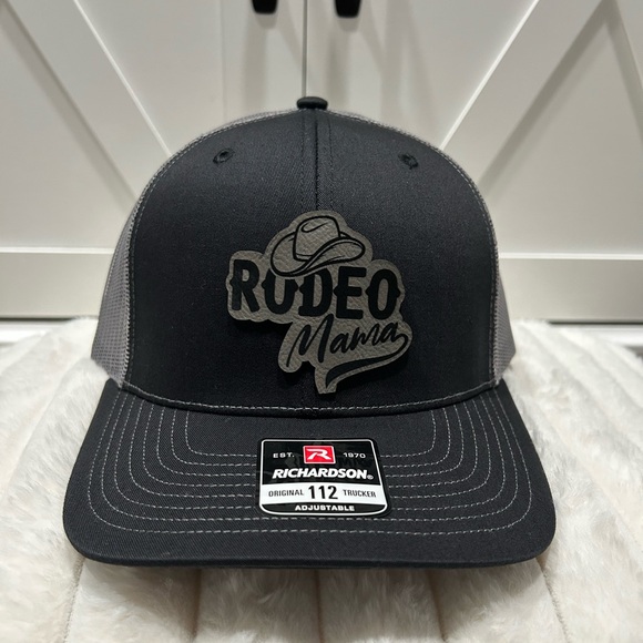 Rodeo Mama Laser Engraved Richardson Trucker Hat. - Picture 1 of 3